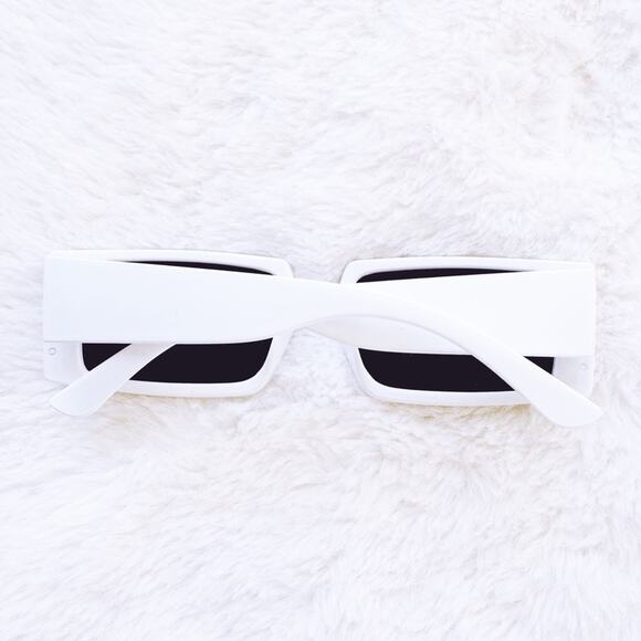 Abigail White Rectangular Sunglasses - Picture 11 of 11